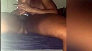 Sloppy blowjob from a black beauty with a big dick