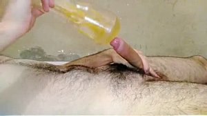 Házi meleg videó, ahol a fleshlight segítségével maszturbálok