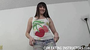 Vervul je cum-eet fetisj met deze femdom-clip