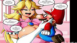 Принцеса Пийч се превръща в жадна за петли курва в Super Mario Princess Peach Част 3