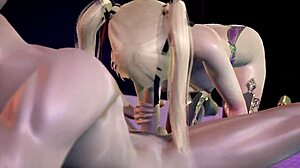 헨타이 애니메이션에서 카툰 마리의 오랄 섹스에 대한 열정