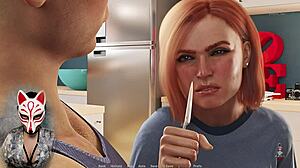 Redhead beauty explores her senses in a captivating gameplay experience