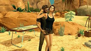 Paradijs van Tomb Raider in Sims 4 met Egyptische fallussen van het lot