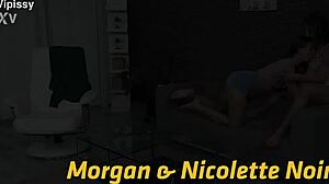 Intim fürdőszobai találkozás Morgan és Nicolette Noir között